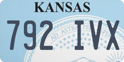 KS license plate 792IVX
