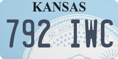 KS license plate 792IWC