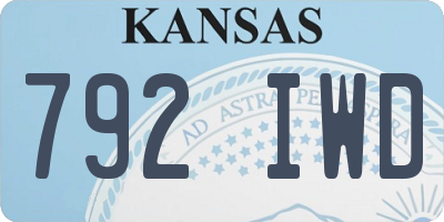KS license plate 792IWD