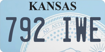 KS license plate 792IWE