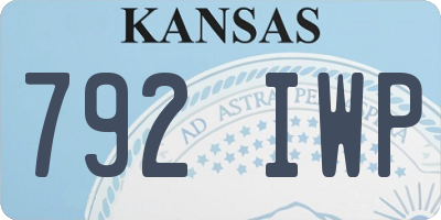 KS license plate 792IWP