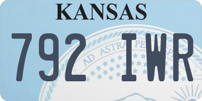 KS license plate 792IWR