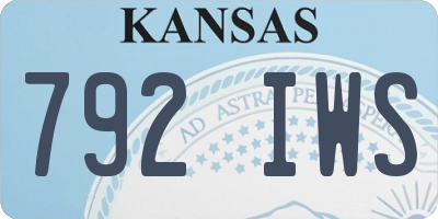 KS license plate 792IWS