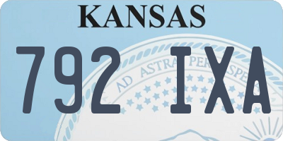 KS license plate 792IXA