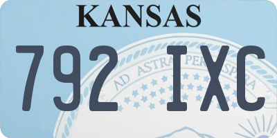 KS license plate 792IXC