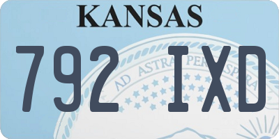 KS license plate 792IXD