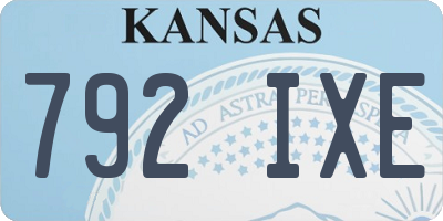KS license plate 792IXE