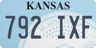 KS license plate 792IXF