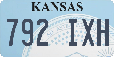 KS license plate 792IXH
