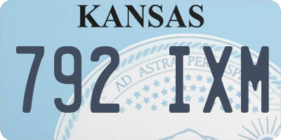 KS license plate 792IXM