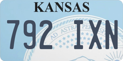 KS license plate 792IXN
