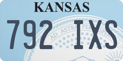 KS license plate 792IXS