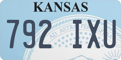 KS license plate 792IXU
