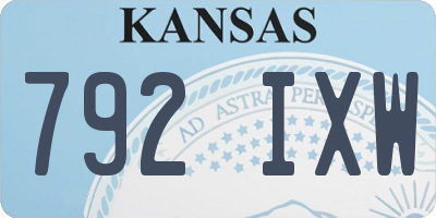 KS license plate 792IXW