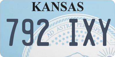 KS license plate 792IXY