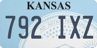 KS license plate 792IXZ