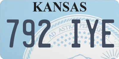 KS license plate 792IYE