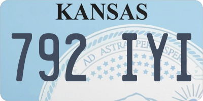 KS license plate 792IYI