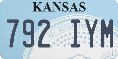 KS license plate 792IYM