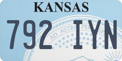 KS license plate 792IYN
