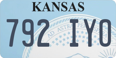 KS license plate 792IYO