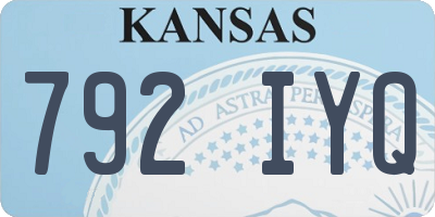 KS license plate 792IYQ