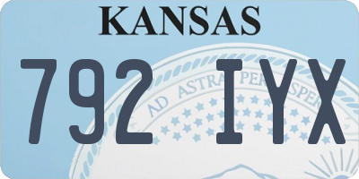 KS license plate 792IYX
