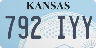 KS license plate 792IYY