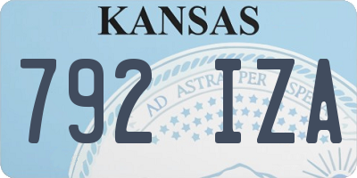 KS license plate 792IZA