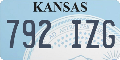 KS license plate 792IZG