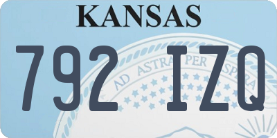 KS license plate 792IZQ