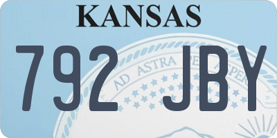 KS license plate 792JBY