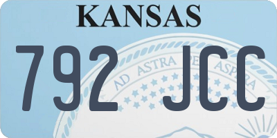 KS license plate 792JCC