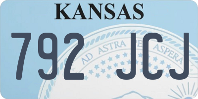 KS license plate 792JCJ