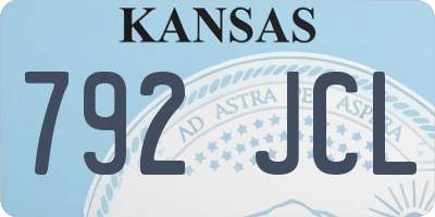 KS license plate 792JCL