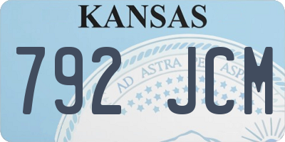 KS license plate 792JCM