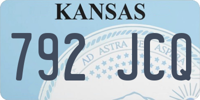 KS license plate 792JCQ