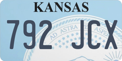 KS license plate 792JCX