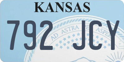 KS license plate 792JCY
