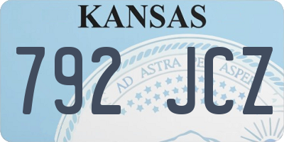 KS license plate 792JCZ