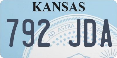 KS license plate 792JDA