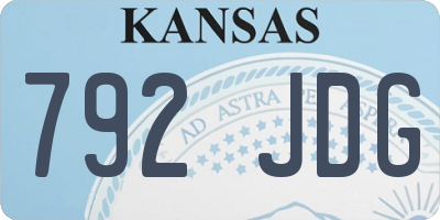 KS license plate 792JDG