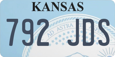 KS license plate 792JDS