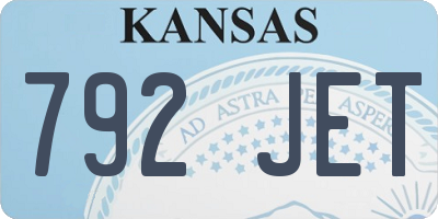 KS license plate 792JET