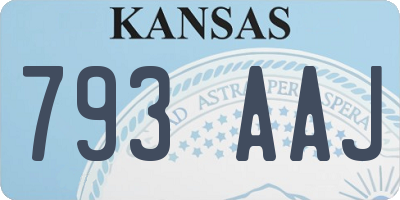 KS license plate 793AAJ
