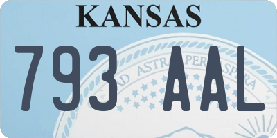 KS license plate 793AAL