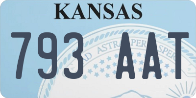KS license plate 793AAT