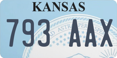 KS license plate 793AAX