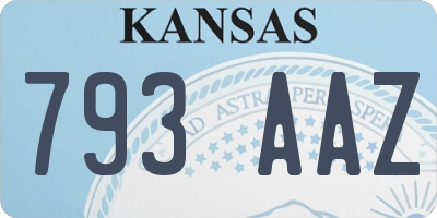KS license plate 793AAZ