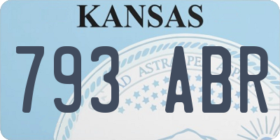 KS license plate 793ABR